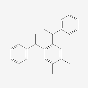 molecular formula C24H26 B13794606 1,2-Dimethyl-4,5-bis(1-phenylethyl)benzene CAS No. 51580-93-9