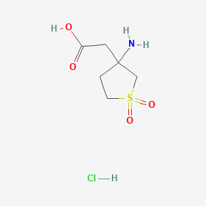 2-(3-Amino-1,1-dioxo-1lambda6-thiolan-3-yl)acetic acid hydrochloride