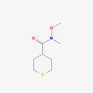 molecular formula C8H15NO2S B1379495 N-methoxy-N-methylthiane-4-carboxamide CAS No. 887481-46-1