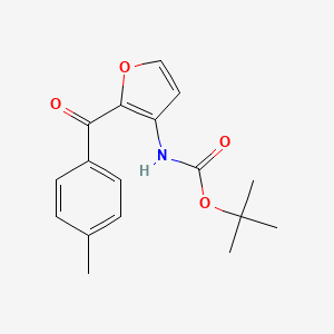 molecular formula C17H19NO4 B1379498 tert-butyl N-[2-(4-methylbenzoyl)furan-3-yl]carbamate CAS No. 1803605-07-3