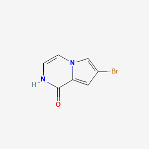 molecular formula C7H5BrN2O B1379500 7-bromo-1H,2H-pyrrolo[1,2-a]pyrazin-1-one CAS No. 1557521-89-7