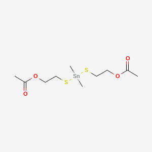 molecular formula C10H20O4S2Sn B13795003 8-Oxa-3,5-dithia-4-stannadecan-1-ol, 4,4-dimethyl-9-oxo-, acetate CAS No. 67874-48-0