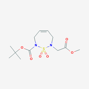 Tert-butyl 7-(2-methoxy-2-oxoethyl)-1,1-dioxo-3,6-dihydro-1,2,7-thiadiazepine-2-carboxylate