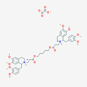 Pentamethylene bis[1-(3,4-dimethoxybenzyl)-3,4-dihydro-6,7-dimethoxy-1H-isoquinoline-2-propionate],dioxalate