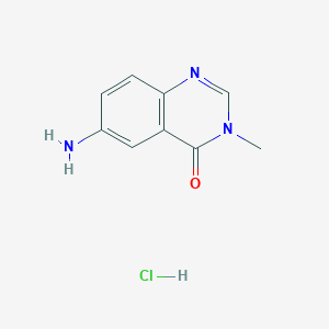 molecular formula C9H10ClN3O B1379510 6-amino-3-methylquinazolin-4(3H)-one hydrochloride CAS No. 1955506-01-0