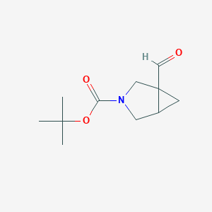 molecular formula C11H17NO3 B1379511 Tert-butyl 1-formyl-3-azabicyclo[3.1.0]hexane-3-carboxylate CAS No. 1622903-52-9