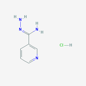 molecular formula C6H9ClN4 B1379513 N-aminopyridine-3-carboximidamide hydrochloride CAS No. 1803601-32-2