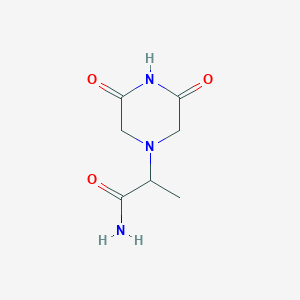 1-Piperazineacetamide,-alpha--methyl-3,5-dioxo-(9CI)