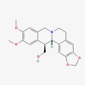 6H-Benzo(g)-1,3-benzodioxolo(5,6-a)quinolizine-13-methanol, 5,8,13,13a-tetrahydro-10,11-dimethoxy-, cis-