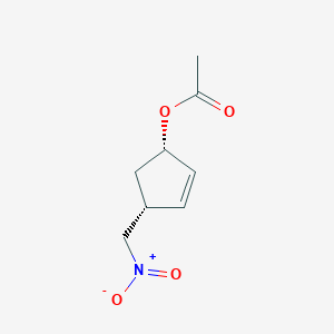 2-Cyclopenten-1-ol,4-(nitromethyl)-,acetate(ester),(1S,4R)-(9CI)