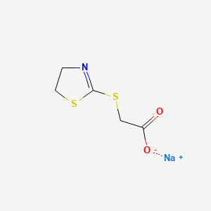 Acetic acid, ((4,5-dihydro-2-thiazolyl)thio)-, sodium salt