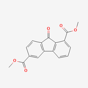 molecular formula C17H12O5 B13795222 9-Oxo-9H-fluorene-1,6-dicarboxylic acid dimethyl ester 