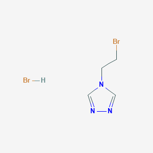 molecular formula C4H7Br2N3 B1379525 4-(2-Bromoethyl)-4H-1,2,4-triazole hydrobromide CAS No. 1417360-85-0