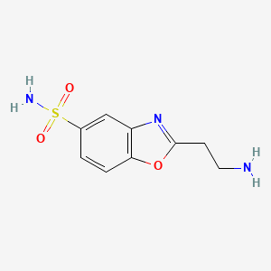 molecular formula C9H11N3O3S B1379527 2-(2-Aminoethyl)-1,3-benzoxazole-5-sulfonamide CAS No. 1785761-66-1