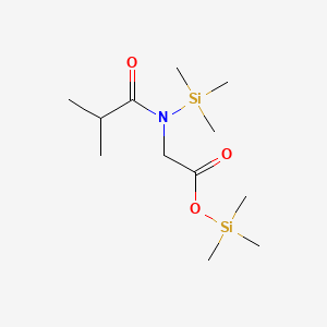 Glycine, N-(2-methyl-1-oxopropyl)-N-(trimethylsilyl)-, trimethylsilyl ester