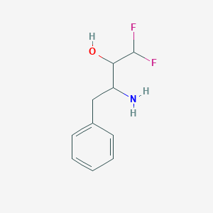 molecular formula C10H13F2NO B1379529 3-Amino-1,1-difluoro-4-phenylbutan-2-ol CAS No. 1461706-81-9
