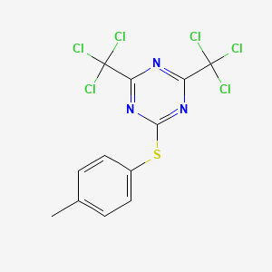 2-(4-Methylphenyl)sulfanyl-4,6-bis(trichloromethyl)-1,3,5-triazine