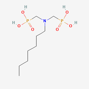 molecular formula C9H23NO6P2 B13795305 ((Heptylimino)bis(methylene))bisphosphonic acid CAS No. 5995-30-2