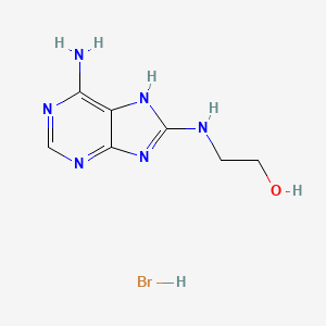 molecular formula C7H11BrN6O B1379531 2-[(6-amino-9H-purin-8-yl)amino]ethanol hydrobromide CAS No. 213749-98-5