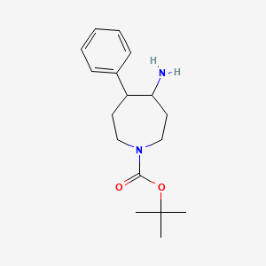 molecular formula C17H26N2O2 B1379534 Tert-butyl 4-amino-5-phenylazepane-1-carboxylate CAS No. 1701917-56-7
