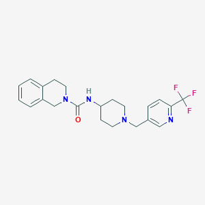 molecular formula C22H25F3N4O B13795371 N-(1-([6-(Trifluoromethyl)pyridin-3-YL]methyl)piperidin-4-YL)-3,4-dihydroisoquinoline-2(1H)-carboxamide 