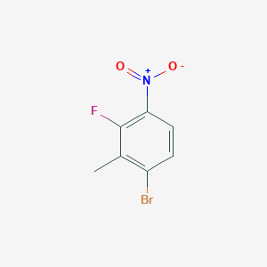 molecular formula C7H5BrFNO2 B1379538 1-Bromo-3-fluoro-2-methyl-4-nitrobenzene CAS No. 1806979-60-1