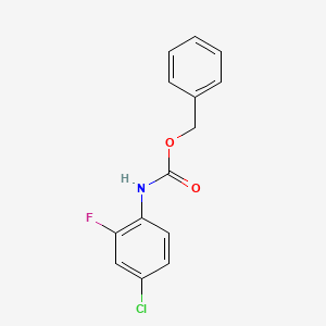 molecular formula C14H11ClFNO2 B1379541 Benzyl N-(4-chloro-2-fluorophenyl)carbamate CAS No. 1820648-53-0