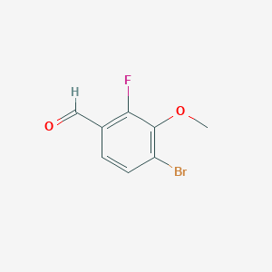 molecular formula C8H6BrFO2 B1379543 4-Bromo-2-fluoro-3-methoxybenzaldehyde CAS No. 1820614-17-2