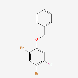 molecular formula C13H9Br2FO B1379548 1-(Benzyloxy)-2,4-dibromo-5-fluorobenzene CAS No. 1820666-39-4