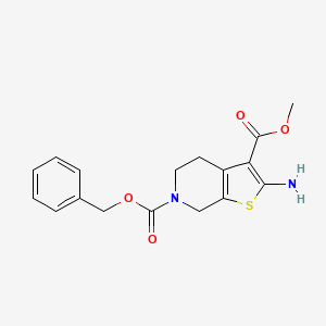 molecular formula C17H18N2O4S B1379552 2-Amino-4,7-dihydro-5H-thieno[2,3-c]pyridine-3,6-dicarboxylic acid 6-benzyl ester 3-methyl ester CAS No. 1421312-16-4
