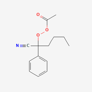 Ethaneperoxoic acid, 1-cyano-1-phenylpentyl ester