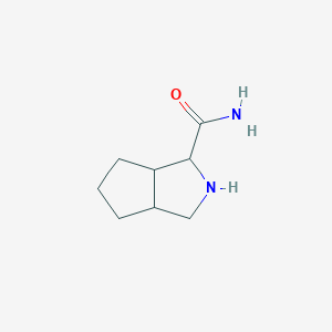 molecular formula C8H14N2O B1379560 Octahydrocyclopenta[c]pyrrole-1-carboxamide CAS No. 1594674-13-1