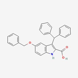 1H-Indole-2-carboxylic acid, 3-(diphenylmethyl)-5-(phenylmethoxy)-