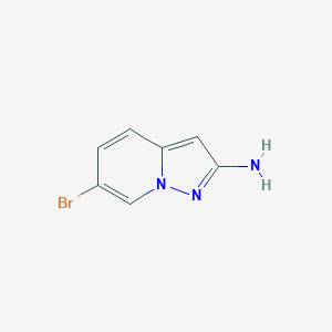 molecular formula C7H6BrN3 B1379561 6-Bromopyrazolo[1,5-a]pyridin-2-amine CAS No. 1391821-41-2