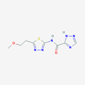 N-[5-(2-methoxyethyl)-1,3,4-thiadiazol-2-yl]-1H-1,2,4-triazole-5-carboxamide