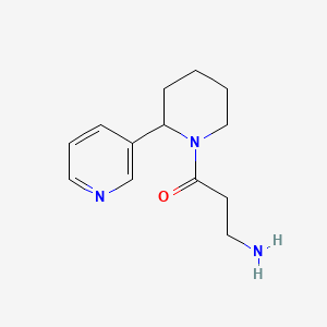 molecular formula C13H19N3O B1379565 3-Amino-1-[2-(pyridin-3-yl)piperidin-1-yl]propan-1-one CAS No. 1523644-50-9