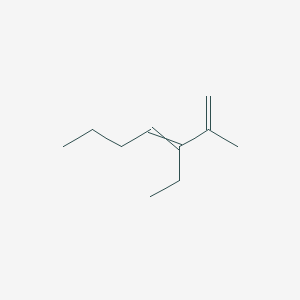 molecular formula C10H18 B13795712 3-Ethyl-2-methyl-1,3-heptadiene 