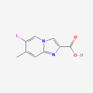 molecular formula C9H7IN2O2 B1379573 6-Iodo-7-methyl-imidazo[1,2-a]pyridine-2-carboxylic acid CAS No. 1440526-41-9