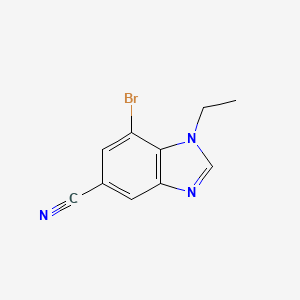 molecular formula C10H8BrN3 B1379574 7-Bromo-1-ethylbenzodiazole-5-carbonitrile CAS No. 1420800-22-1