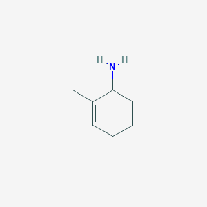 molecular formula C7H13N B13795742 2-Cyclohexen-1-amine, 2-methyl- 