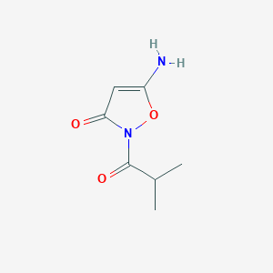 molecular formula C7H10N2O3 B1379578 5-氨基-2-异丁酰基异恶唑-3(2H)-酮 CAS No. 1573547-19-9