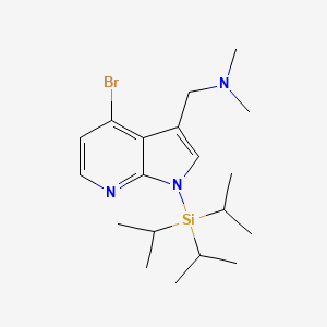 1H-Pyrrolo[2,3-B]pyridine-3-methanamine, 4-bromo-N,N-dimethyl-1-[tris(1-methylethyl)silyl]-