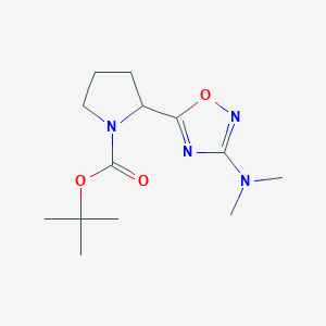 molecular formula C13H22N4O3 B1379582 叔丁基 2-[3-(二甲氨基)-1,2,4-恶二唑-5-基]吡咯烷-1-羧酸酯 CAS No. 1803610-60-7