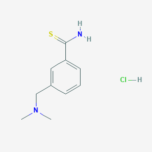 molecular formula C10H15ClN2S B1379584 3-[(二甲氨基)甲基]苯-1-氨甲酰硫代胺盐酸盐 CAS No. 1803599-73-6