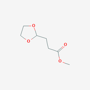 molecular formula C7H12O4 B13795842 Methyl 3-(1,3-dioxolan-2-yl)propanoate CAS No. 81625-03-8