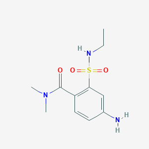 molecular formula C11H17N3O3S B1379585 4-氨基-2-(乙基磺酰胺基)-N,N-二甲基苯甲酰胺 CAS No. 1803593-73-8