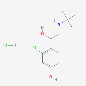 4-[2-(tert-butylamino)-1-hydroxyethyl]-3-chlorophenol;hydrochloride