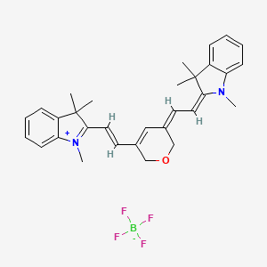 1,3,3-Trimethyl-2-((E)-2-[5-[(Z)-2-(1,3,3-trimethyl-1,3-dihydro-2H-indol-2-ylidene)ethylidene]-2H-pyran-3(6H)-YL]ethenyl)-3H-indolium tetrafluoroborate