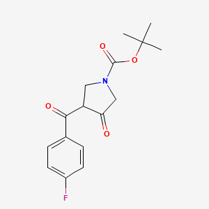 molecular formula C16H18FNO4 B1379587 N-Boc-4-(4-氟-苯甲酰基)-吡咯烷-3-酮 CAS No. 1395493-11-4