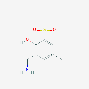 2-(Aminomethyl)-4-ethyl-6-(methylsulfonyl)phenol